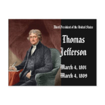 3rd President Of the United StatesThomas Jefferson postcards