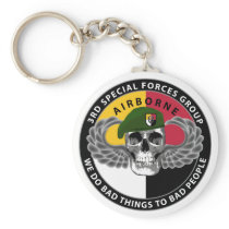 3rd Special Forces Group Skull Keychain
