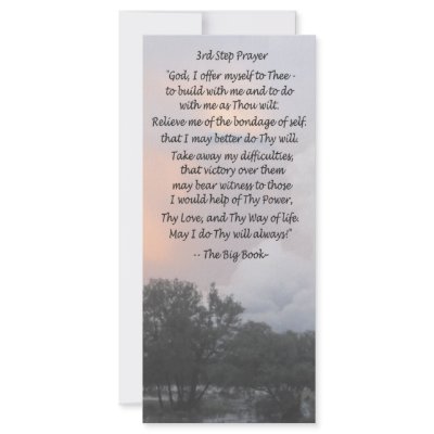 3rd step prayer bookmark customized rack card by kate929