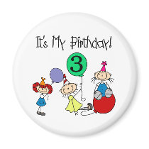 3rd Stick Kids Party magnets by kids_birthdays 3rd Stick Kids Party magnets