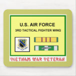 3RD TACTICAL FIGHTER WING VIETNAM WAR VET MOUSE MAT