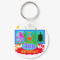 3rd Undersea Adventure Birthday Tshirts keychains by kids_birthdays 3rd Undersea Adventure Birthday Tshirts keychains