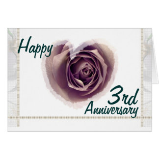 3rd Wedding Anniversary Cards | Zazzle