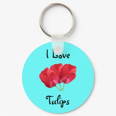 3roses, I Love, Tulips Keychain by jenniekurono