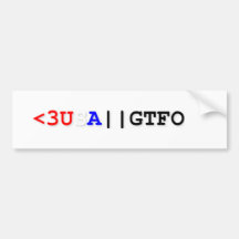 <3usa||gtfo bumper stickers
