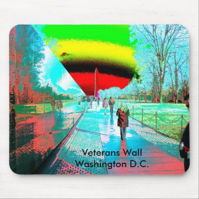 3w33, Veterans Wall Washington D.C. Mouse Mat by catsirish