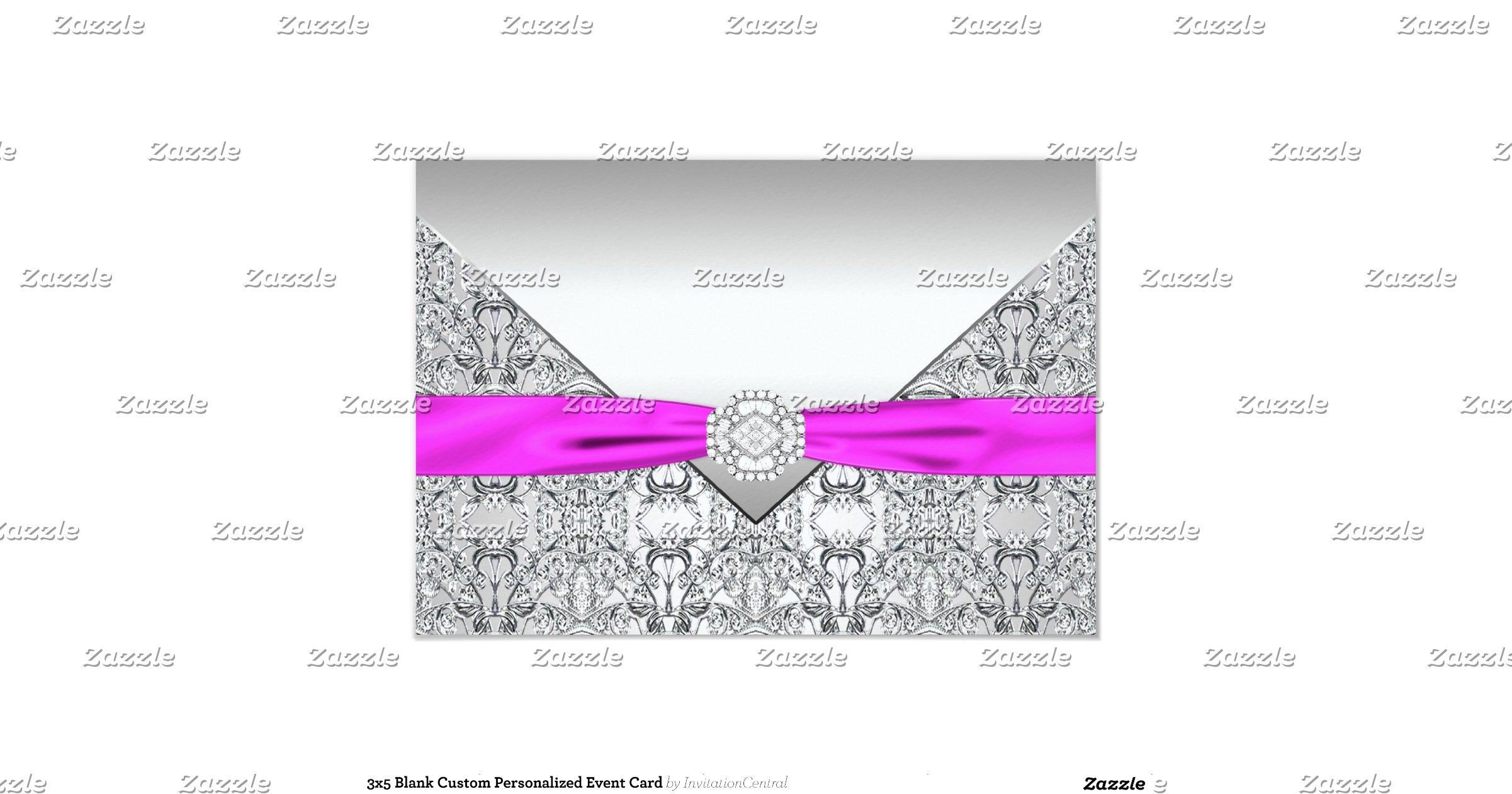 3x5 Blank Custom Personalized Event Card 3.5" X 5" Invitation Card Zazzle