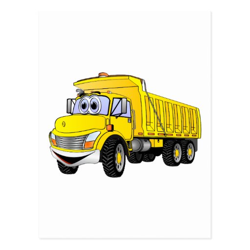 3YA Dump Truck Cartoon Postcard