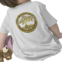 [400] Celtic Tree of Life [Gold] T-shirts
