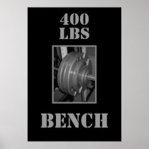 400 LBS BENCH Weightlifting Poster