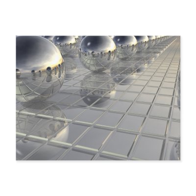 400 Silver Spheres Post Card by flyingdiscs