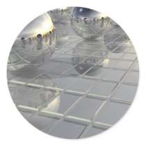 400 Silver Spheres Sticker