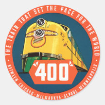 400Train Round Stickers