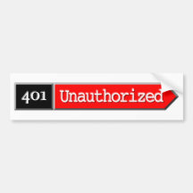 401 - Unauthorized Bumper Stickers