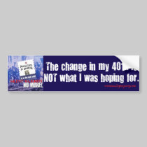 401k Pocket Change Bumper Sticker bumper stickers