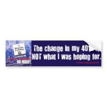 401k Pocket Change Bumper Sticker bumper stickers