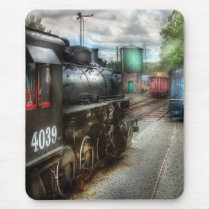 4039 - In the train yard mousepads by suburbanscenes 4039 - In the train yard mousepads