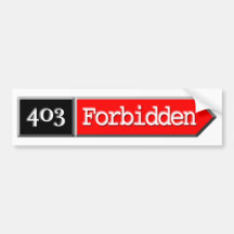 403 - Forbidden Bumper Stickers