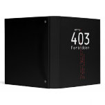 403 Forbidden Reality binder
