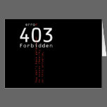 403 Forbidden Reality dark card