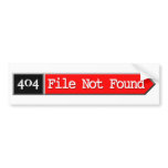 404 - File Not Found Bumper Stickers