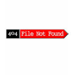 404 - File Not Found Tee Shirts