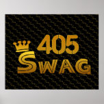 405 Area Code Swag Print