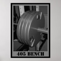 405 BENCH Weightlifting Poster