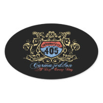 405 Carmageddon Oval Sticker