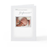 4063 Neutral Godparents Invitation Card