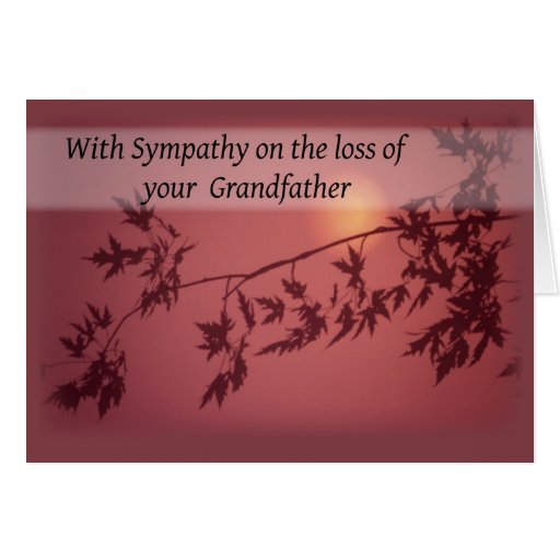 4083 Sympathy Grandfather Greeting Cards Zazzle