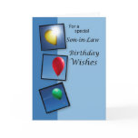 4087 Son-in-Law Birthday Wishes, Balloons Greeting Cards
