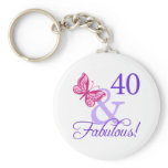 40 And Fabulous Birthday Keychain