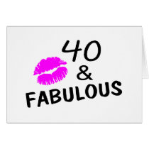 40 and Fabulous (Black and Pink) Cards