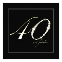40 and Fabulous Personalized Invitation
