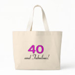 40 And Fabulous Pink Canvas Bag