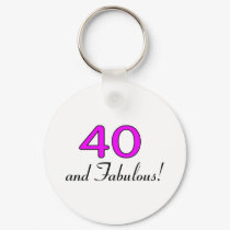40 And Fabulous Pink keychains