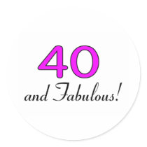 40 And Fabulous Pink Sticker