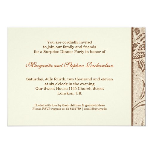 40 anniversary vintage luxury invitations