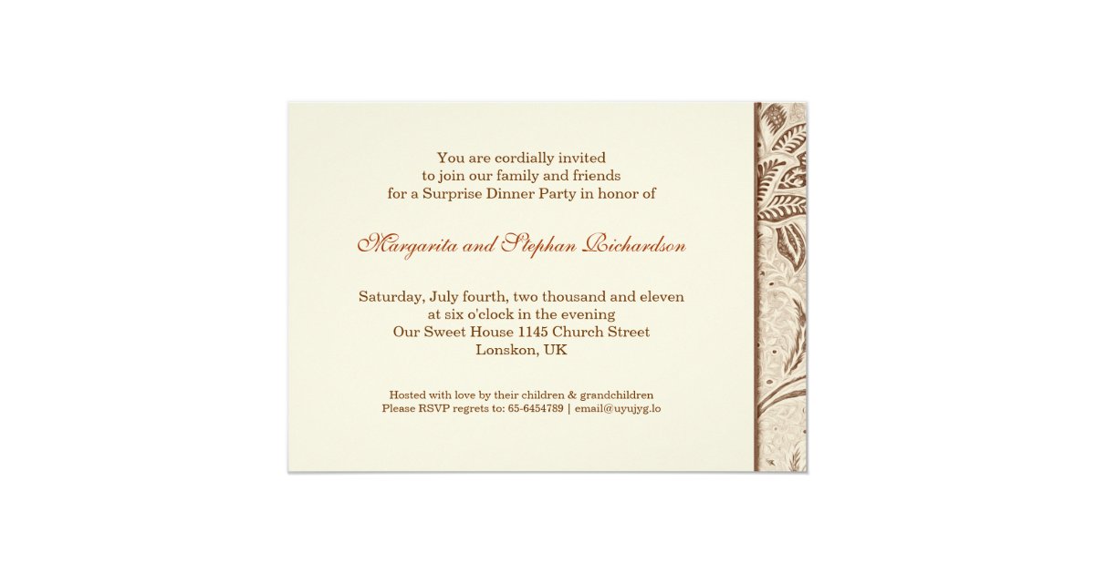 40 anniversary vintage luxury invitations | Zazzle