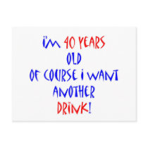 40 another drink post card