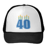 40 Birthday Candles (Blue / Green) Trucker Hat