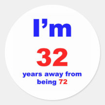 40 Birthday Round Sticker