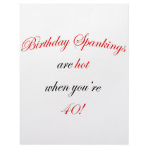 40 Birthday Spanking Custom Letterhead