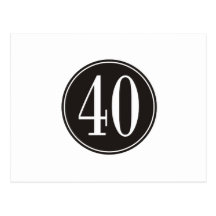 #40 Black Circle Postcards