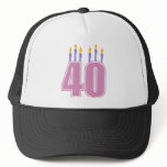 40 Candles (Pink / Purple) Mesh Hats