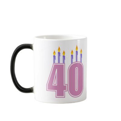 40 Candles (Pink / Purple) Coffee Mug by LushLaundry