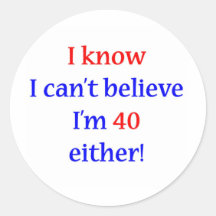 40 Either Round Stickers
