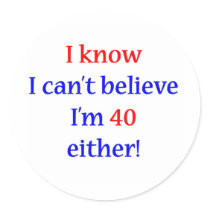 40 Either Round Stickers