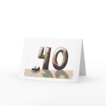 40 Fortieth 40th Birthday art dead bird CUSTOMIZED cards